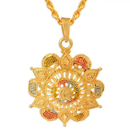 Brass Gold plated Handmade Meenakari Fashion chain pendant