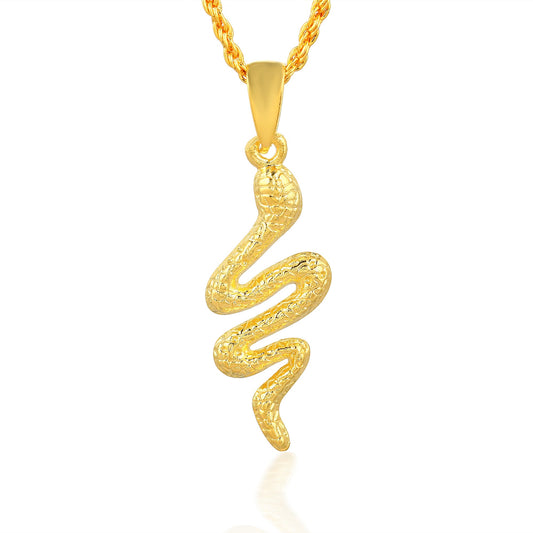 Brass Goldplated Nagdev Snake Pendant