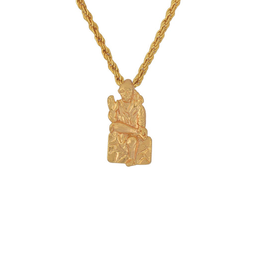 Gold plated Shirdi SAI BABA replica image pendant