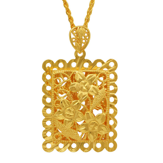 Gold plated Handmade Rich Rasrawa Fort Jaali Jharokha inspired Traditional Pendant