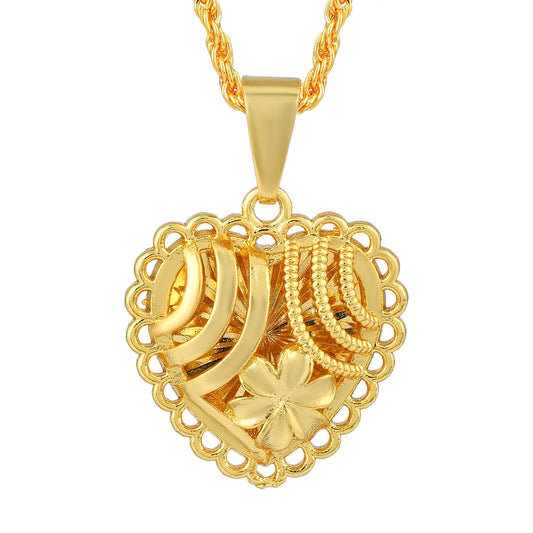 Brass Gold plated Heartshape Fashion Pendant