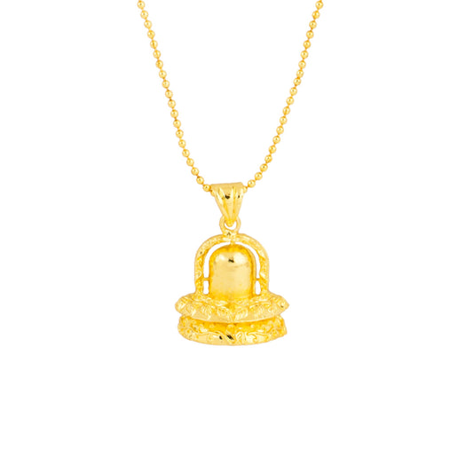 Bahubali Inspired Gold plated Shivling Lord Shiva chain Pendant (PCVA2731)