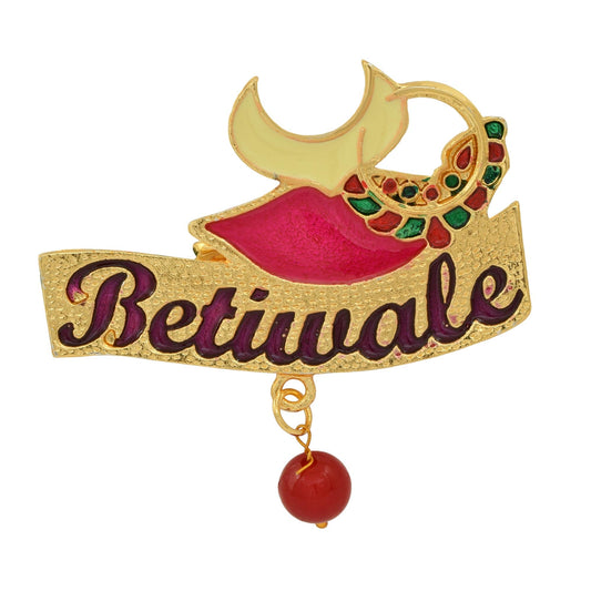 Brass Meenakari Wedding Brooch