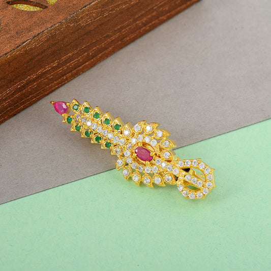 Brass Goldplated Women Sareepin Dupattapin Brooch Women