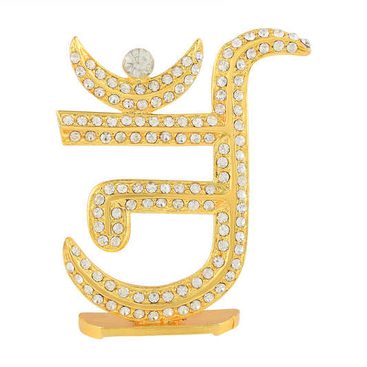 Jain OM Brass Imitation Diamond Stand (STKL0508)