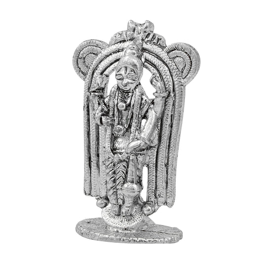 Silver Plated Guru Ayappan Idol, Stand, Home Decor Stand