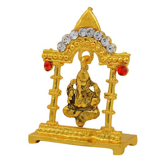 Gold Plated, Ganpati, Vinayak, Ganesh Stand Idol