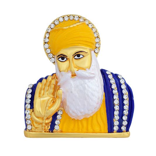 Brass Gold Plated Guru Nanak Idol Stand for Sikh Punjabi (STKL1080)