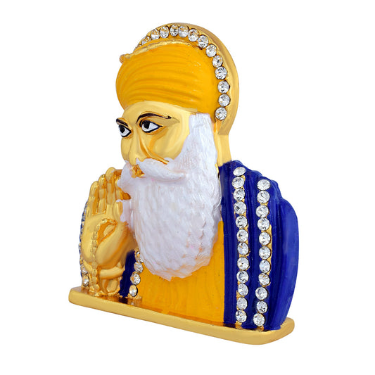 Brass Gold Plated Guru Nanak Idol Stand for Sikh Punjabi (STKL1080)