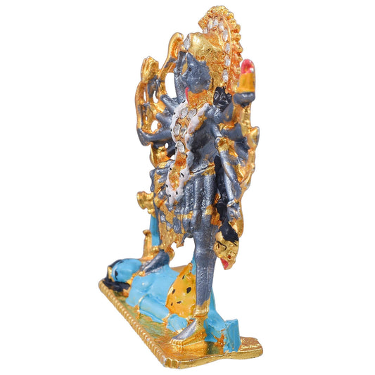 Brass Colourful Maa Kaali, Chandi MATA Stand, Idol Home Decor