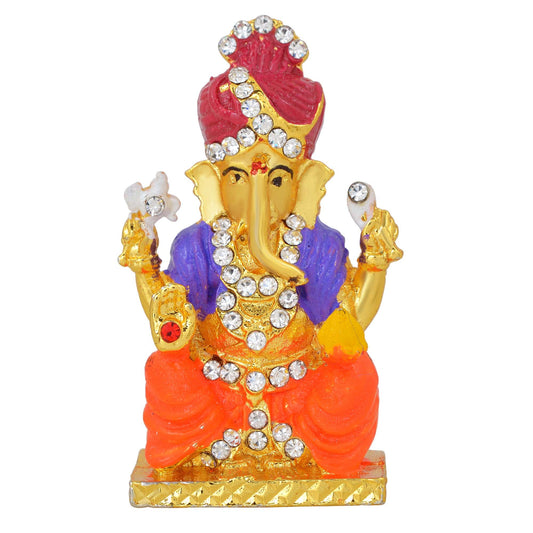 Brass CZ Seth Ganesh Ganpati Stand Idol Home Decor