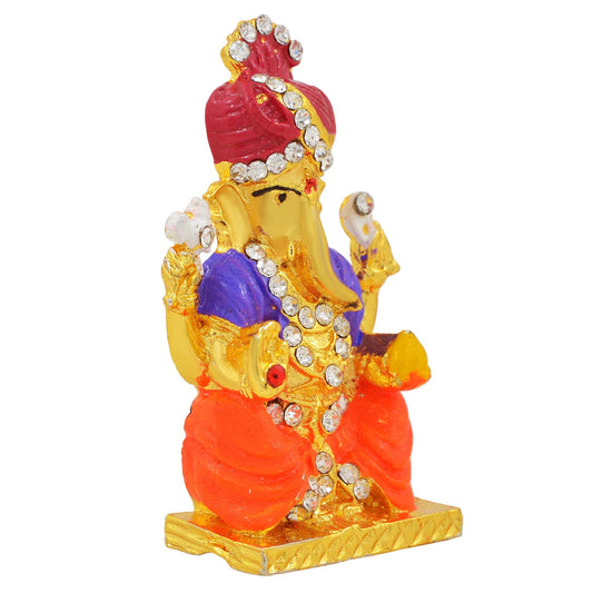 Brass CZ Seth Ganesh Ganpati Stand Idol Home Decor