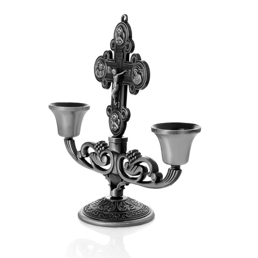 Christian Cross Jesus Candle Holder Church stand Home Decor (STKL7796)