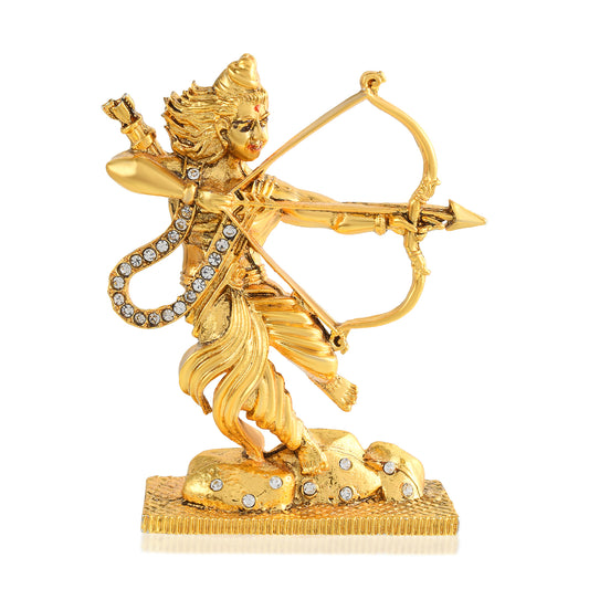 Brass Antique finish Bhagwan Ram stand idol (STKL7814)