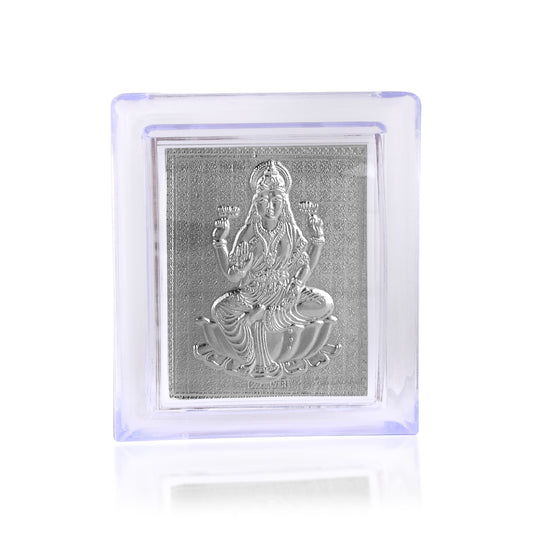 Pure 0.999 Silver foil Lakshmi Stand photo frame Spiritual show piece (STRR3524)