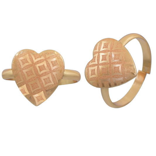 Rose Gold Plated Heartshape Bichiya Traditonal Toering