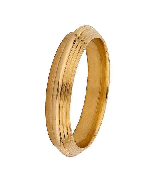 Pure Brass Thick Solid Heavy Single Bangle Kada for Men (KDMI5530)