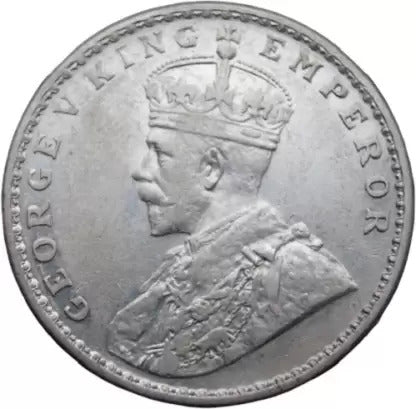 Pure Silver Rare Old Antique British Era King Emperor V 1918 Bombay Mint coin (COSC5245)